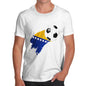 Bosnia And Herzegovina Football Flag Paint Splat Men's T-Shirt