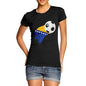 Bosnia And Herzegovina Football Flag Paint Splat Women's T-Shirt 