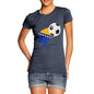 Bosnia And Herzegovina Football Flag Paint Splat Women's T-Shirt 