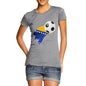 Bosnia And Herzegovina Football Flag Paint Splat Women's T-Shirt 