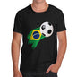 Brazil Football Flag Paint Splat Men's T-Shirt