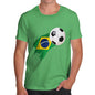 Brazil Football Flag Paint Splat Men's T-Shirt