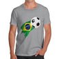 Brazil Football Flag Paint Splat Men's T-Shirt