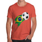 Brazil Football Flag Paint Splat Men's T-Shirt