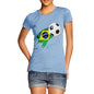 Brazil Football Flag Paint Splat Women's T-Shirt 