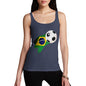 Brazil Football Flag Paint Splat Women's Tank Top