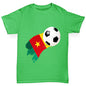 Cameroon Football Flag Paint Splat Boy's T-Shirt