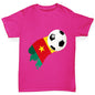 Cameroon Football Flag Paint Splat Girl's T-Shirt 