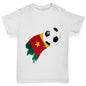 Cameroon Football Flag Paint Splat Girl's T-Shirt 