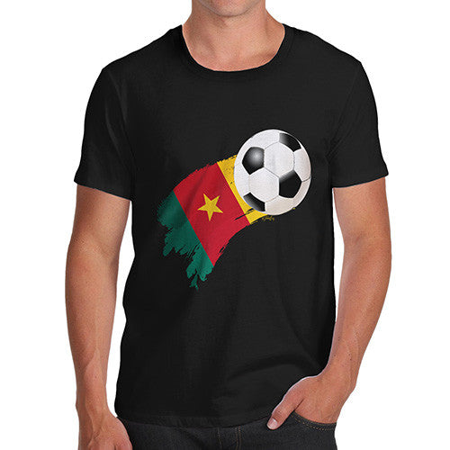 Cameroon Football Flag Paint Splat Men's T-Shirt