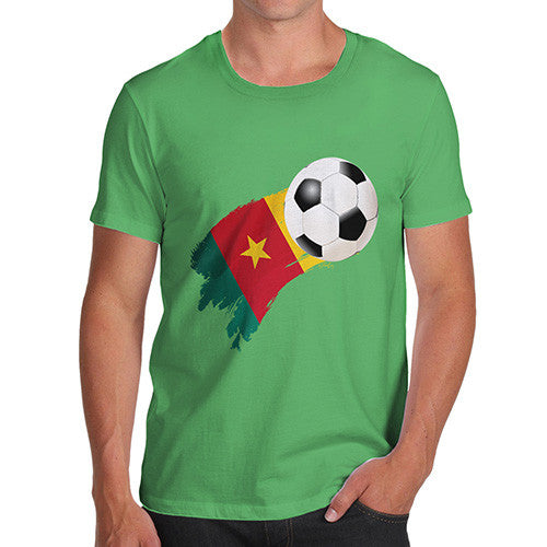 Cameroon Football Flag Paint Splat Men's T-Shirt