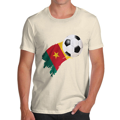 Cameroon Football Flag Paint Splat Men's T-Shirt