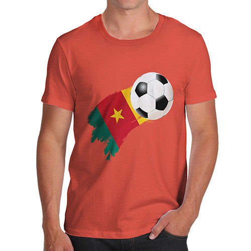 Cameroon Football Flag Paint Splat Men's T-Shirt