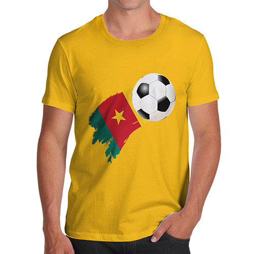 Cameroon Football Flag Paint Splat Men's T-Shirt