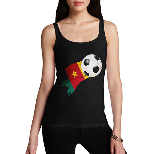 Cameroon Football Flag Paint Splat Women's Tank Top