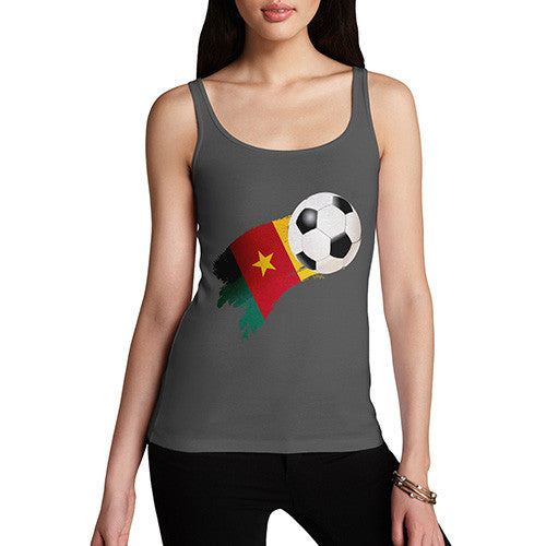 Cameroon Football Flag Paint Splat Women's Tank Top
