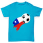 Chile Football Flag Paint Splat Boy's T-Shirt