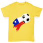 Chile Football Flag Paint Splat Boy's T-Shirt