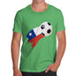 Chile Football Flag Paint Splat Men's T-Shirt