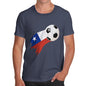 Chile Football Flag Paint Splat Men's T-Shirt