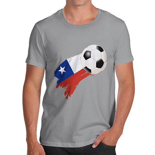 Chile Football Flag Paint Splat Men's T-Shirt