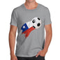 Chile Football Flag Paint Splat Men's T-Shirt