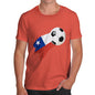 Chile Football Flag Paint Splat Men's T-Shirt