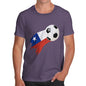 Chile Football Flag Paint Splat Men's T-Shirt