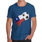 Chile Football Flag Paint Splat Men's T-Shirt