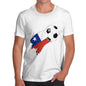 Chile Football Flag Paint Splat Men's T-Shirt