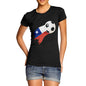 Chile Football Flag Paint Splat Women's T-Shirt 