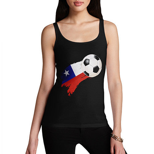 Chile Football Flag Paint Splat Women's Tank Top