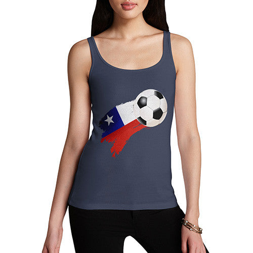 Chile Football Flag Paint Splat Women's Tank Top