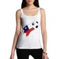 Chile Football Flag Paint Splat Women's Tank Top