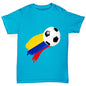 Colombia Football Flag Paint Splat Boy's T-Shirt