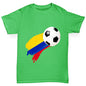 Colombia Football Flag Paint Splat Boy's T-Shirt