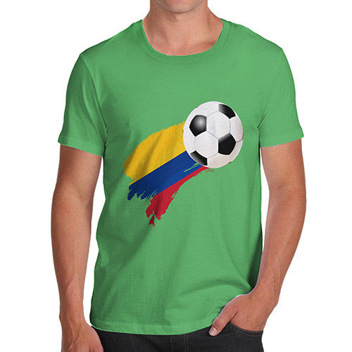 Colombia Football Flag Paint Splat Men's T-Shirt