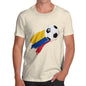 Colombia Football Flag Paint Splat Men's T-Shirt