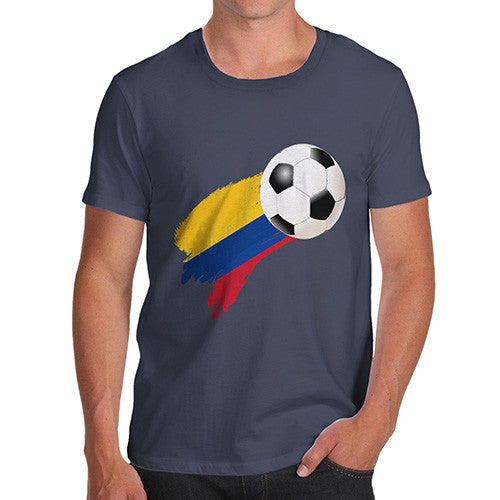 Colombia Football Flag Paint Splat Men's T-Shirt