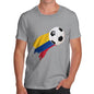 Colombia Football Flag Paint Splat Men's T-Shirt