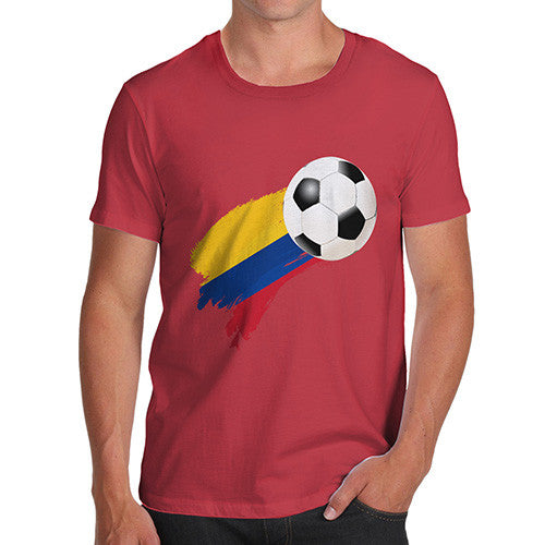 Colombia Football Flag Paint Splat Men's T-Shirt