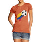 Colombia Football Flag Paint Splat Women's T-Shirt 