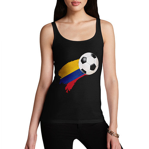 Colombia Football Flag Paint Splat Women's Tank Top