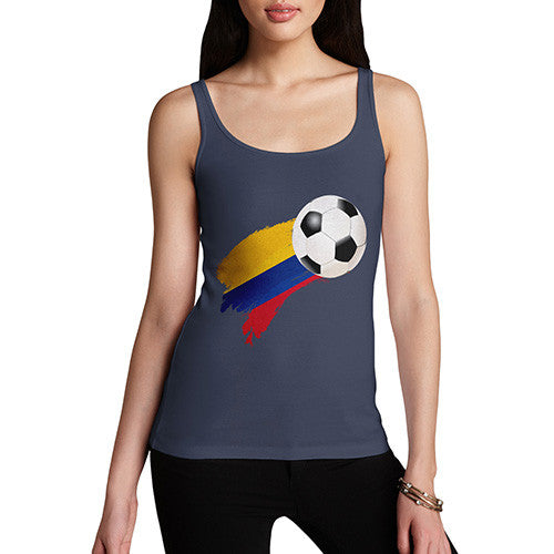 Colombia Football Flag Paint Splat Women's Tank Top