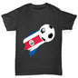 Costa Rica Football Flag Paint Splat Boy's T-Shirt