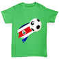 Costa Rica Football Flag Paint Splat Boy's T-Shirt