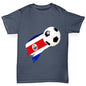 Costa Rica Football Flag Paint Splat Boy's T-Shirt