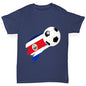 Costa Rica Football Flag Paint Splat Boy's T-Shirt