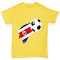 Costa Rica Football Flag Paint Splat Boy's T-Shirt