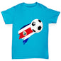 Costa Rica Football Flag Paint Splat Girl's T-Shirt 